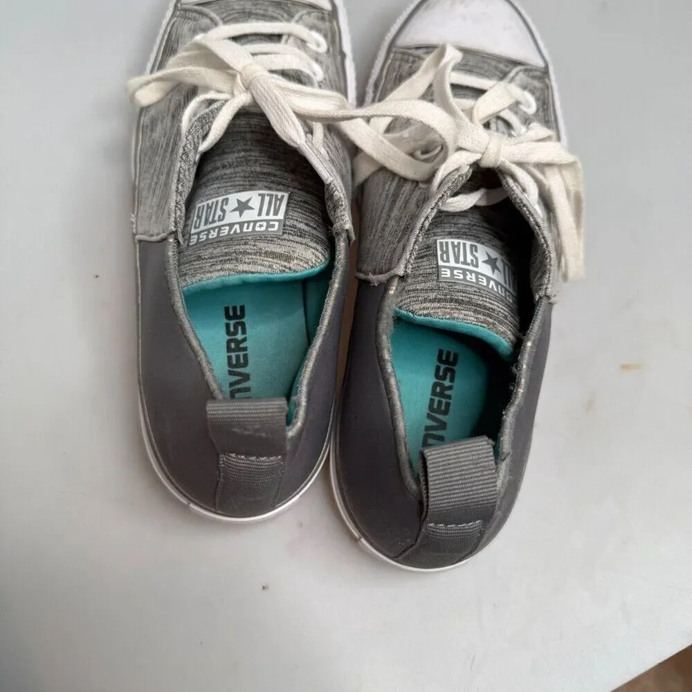 Converse All Star Low Top Gray Teal Padded Tongue Sneakers 553277C US 7 EU 37.5
